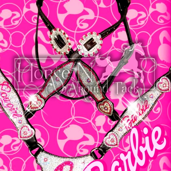 Custom Bling headstall set Barbie! Sold! Custom orders are open - Picture 8 of 8